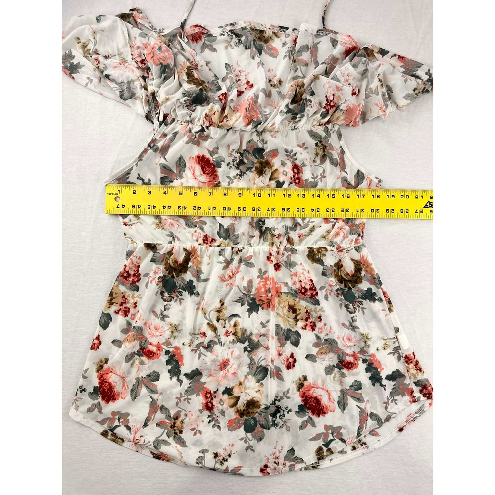 Siren Lily Boho Floral Off Shoulder Blouse Creamβ Womens XL